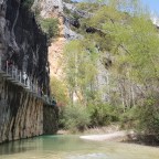 Ruta por Pirineos (i): Pasarelas del río Vero, Alquezar.